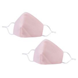 Allsense Unisex Premium Quality Protective Durable Reusable Breathable Comfortable Fashion Face Scarf Mask Covering Cotton Linen Pink 2pk