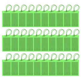 PATIKIL Luggage Tags, 30 Pcs Flexible PVC Travel Bag Name ID Identifier Label Tags Travel Essentials for Suitcases Bags Baggage Handbags, Green