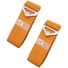 Luggage Straps for Suitcase, Adjustable Suitcase Belt, Elastic Backpack Straps for Holiday, Travel Luggage, Orange, 1.72m, Pack of 2