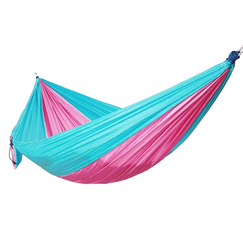 Portable Camping Travel Double Hammock Hanging Bed with Tree Strap