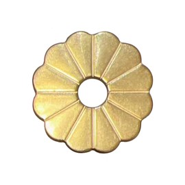 Tiazza 10Pcs Brass Backplate Washers Classical Furniture Decoration Gasket Brass Hardware Accessories (Brass)