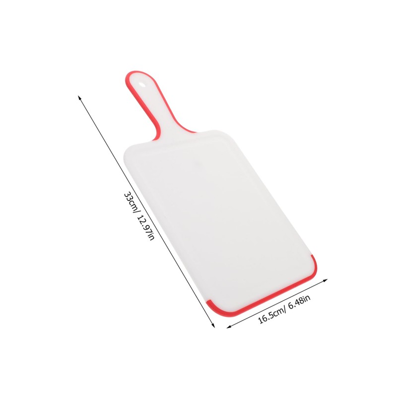 WOONEKY 2pcs Portable Plastic Chopping Boards with Handle Double Sided