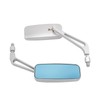 YOUNDERM Motorcycle Rectangle Rearview Side Mirrors Chrome for Harley Softail
