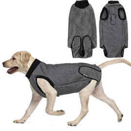 Dog Bodysuit After Op, Breathable Wound Protection Suits for Dogs, Dog Castration Male Body for Dogs After Surgery, Recovery Suit Dogs with Velcro Closure, Dog Onesie for Dogs Cones Alternatives