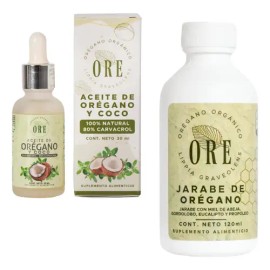 Aceite De Orégano Y Coco, Jarabe De Orégano Y Miel Virgen                                                                                             