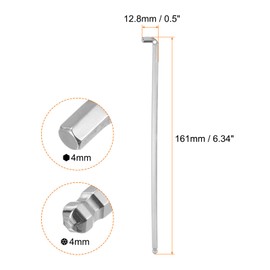 HARFINGTON Hex Key Wrench 4mm S2 Steel L-Shape Hexagon Metric Wrenches Repairing Tool for Home Repair