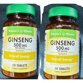 Nature's Measure 2 Nature's Measure / People’s Choice Ginseng 500mg 30 Tablets New Sealed Bottles