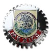 Premium Mirror Chrome Red ISO 9001 Mexico Eagle Flag Grill