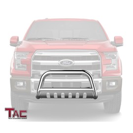 TAC Bull Bar for 2004-2018 Ford F150 Pickup Truck (Excl. Heritage Edition and 10-14 F150 Raptor Models) / 2003-2017 Ford Expedition SUV 3” Stainless Steel Front Bumper Grille Guard Brush Guard
