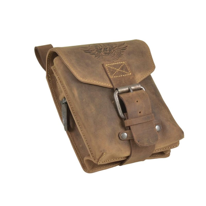 Greenburry Vintage Biker Leather Belt Bag Waist Bag Bum Bag