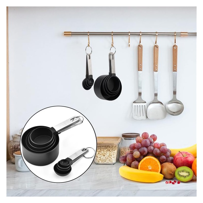8 Piece Measuring Cups and Spoon Set, 4 Measuring Cups