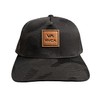 RVCA Men's Curved Bill Snapback Mesh Trucker Hat, Black Camo,