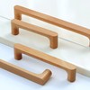 KOVNISE 2 PCS Cabinet Pulls Solid Wood Pulls Beech Original