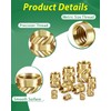 Pack of 50 M5 Thread Inserts, Bolatus Melting Nuts, Brass