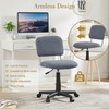 VECELO Faux Fur Comfy Height Adjustable Swivel Armless Home Office