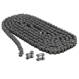 QUARKZMAN #25/04C-1 Roller Chain 5 Feet 1/4 Inch Pitch Carbon Steel Roller Chains with 2 Free Connectors for Mini Bikes, Motorcycles, 240 Links