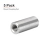 DTGN 5pcs M6x25mm(DxL) Round Coupling Nuts for Machine Connecting 304