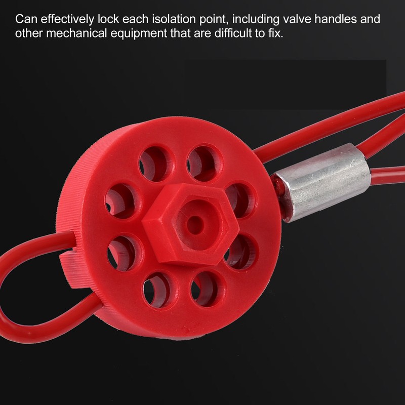 Cable Lock Kit Adjustable Insulation Universal for Valve Red Energy