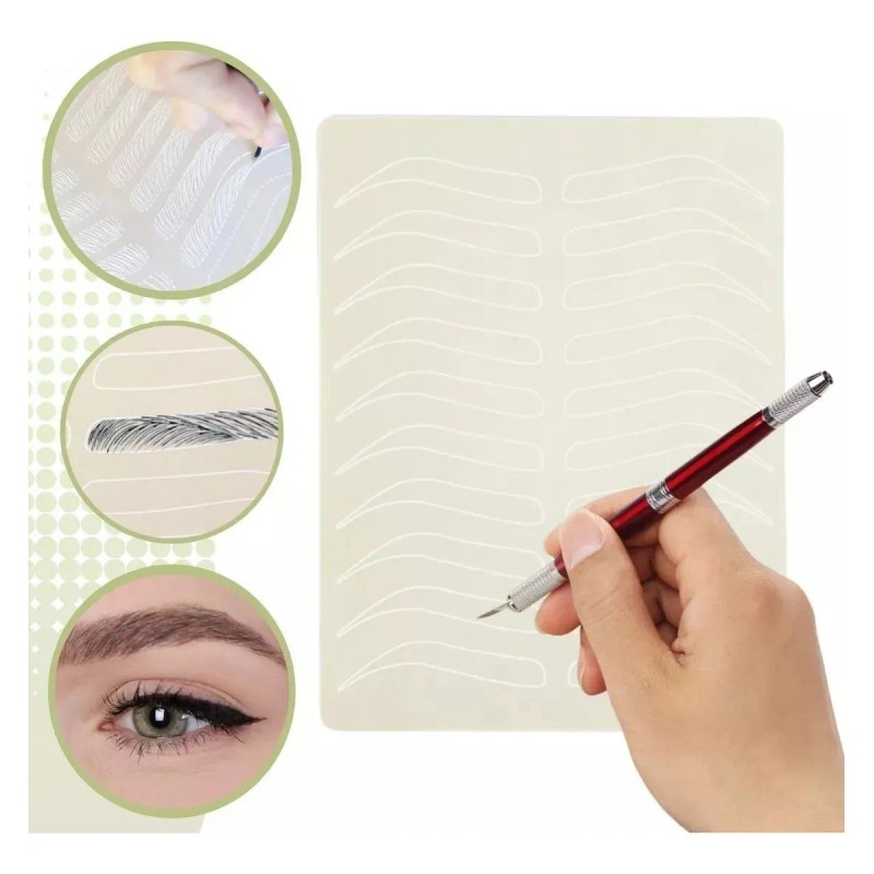 Kit Pluma Navaja Piel Practica Microblading Tatto Cejas Al Azar