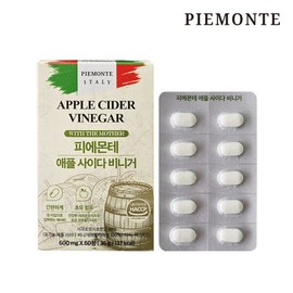Piedmont Italian Organic High-Concentration Asabi 60 Tablets (2-Month Supply) 98% Apple Cider Vinegar / 피에몬테 이탈리아 유기농 고함량 애사비 60정(2개월분) 98%애플사이다비니거
