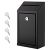 EIENHOSHI Metal Donation Box with Lock, Wall Mounted, Suggestion Box