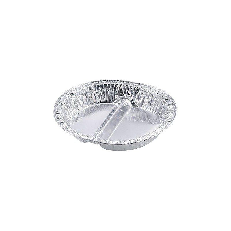 Captain Stag UG-1550 BBQ Dish Set, Disposable, Aluminum, Divided, Round