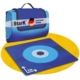 StarK® Picnic Blanket 200 x 200 cm Lagoon 3-Layer Sandproof Beach Blanket without Seams, Beach Mat Padded Waterproof