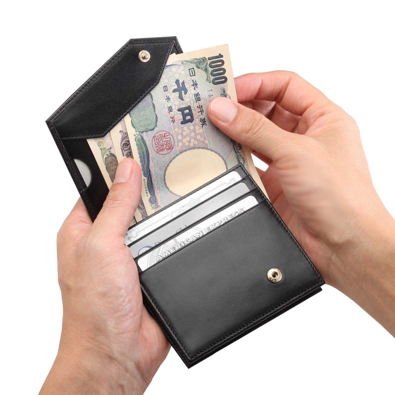 INDESTAR Men's Bi-fold Wallet, Cowhide Leather, Thin, Compact, Coin Purse