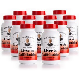 Christopher's Original Formulas Liver & Gallbladder Formula Capsules - Gallbladder Supplements with Digestive Enzymes - Supports Digestive System with Natural Herbs - Pack of 12