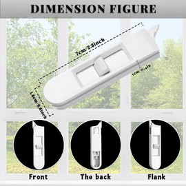 Maitys Window Tilt Latch Replacement Snap in Window Latch Locks Spring Loaded Window Parts and Hardware White Plastic Sliding Tilt Latch for Home Window Accessories(12 Pieces)