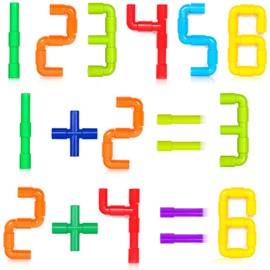 250 Pieces STEM Building Blocks, Pipe Tube Sensory Toys, Creative Tube Locks Construction Set with Wheels, with Storage Box, Preschool Educational Learning Toys, Present Gift for Boys Girls Aged 3+