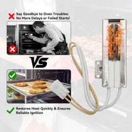 YAOAWE W10918546 Oven Igniter for Gas Stove - for Whirlpool, Roper, Amana, Magic Chef