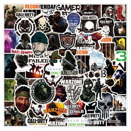 Pack of 100 Call of Duty Stickers Vinyl Games Stickers for Laptop Water Bottle Skateboard Luggage Phone Computer Bicycle Motorcycle Car Graffiti Waterproof Stickers Gifts for Teenagers Children
