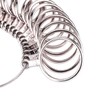 Mudder Stainless Steel Ring Gauges Finger Sizer Measuring Ring Tool,
