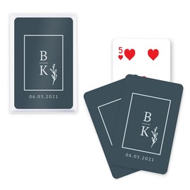 WEDDINGSTAR Unique Custom Playing Card Wedding Favors - Stacked Monogram (Pack of 5)