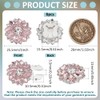 FINGERINSPIRE Pack of 6 Women's Button Covers with Rhinestones Pink