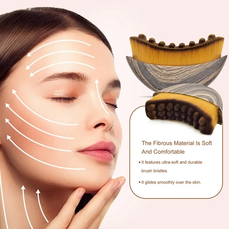 Linfático Contorno Facial Cepillo + Seis Patas Cuerno Masaje