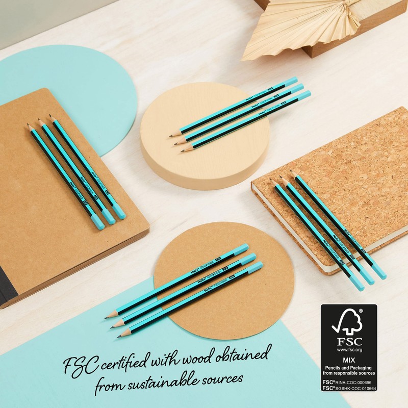 Helix Oxford Eco HB Pack of 12 Pencils - Blue