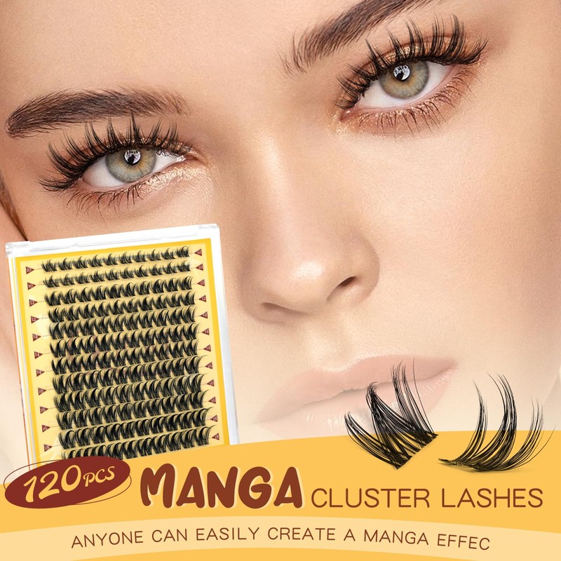 QUEWEL Manga Lash Clusters Fairy Lash Clusters DIY Individual Lashes