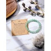 Jovivi Crystal Bracelet Bead Bracelets for Women Men,8mm Natural Green