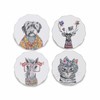 Mikasa x Tipperleyhill Coasters, 4pc Coaster Set with Scalloped Design,