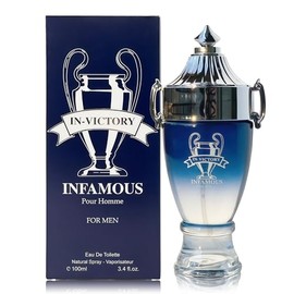 AFLUXE Men’s Cologne Victory Infamous Original Natural Spray Eau De Toilette,Long-Lasting Scent Perfume for Men Elegant Bottle - Great Holiday Gift, 3.4 Fl Oz/100 Ml