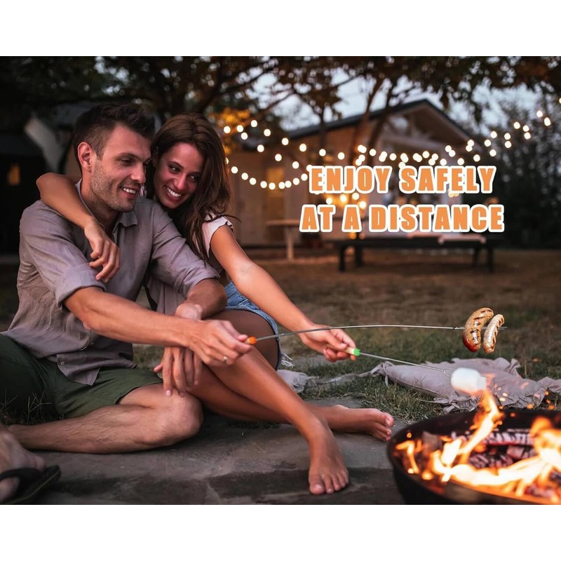Marshmallow Roasting Sticks, Smores Stick for Fire Pit, 32 Inch