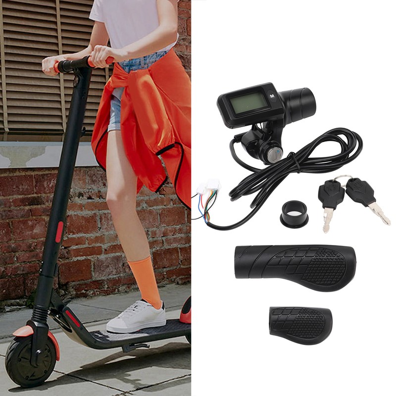 805 LCD Display Panel Throttle Grip Set Electric Bike Scooter