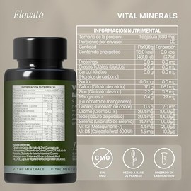 Vital Minerals Suplemento Multimineral Adultos Cápsulas Grandes 777 Zinc Calcio Selenio Más Fortalecimiento Cabello Fórmula Oligoelementos Esenciales
