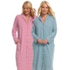 Suzy & Me Ladies 100% Cotton Zip Dressing Gown (SAGE