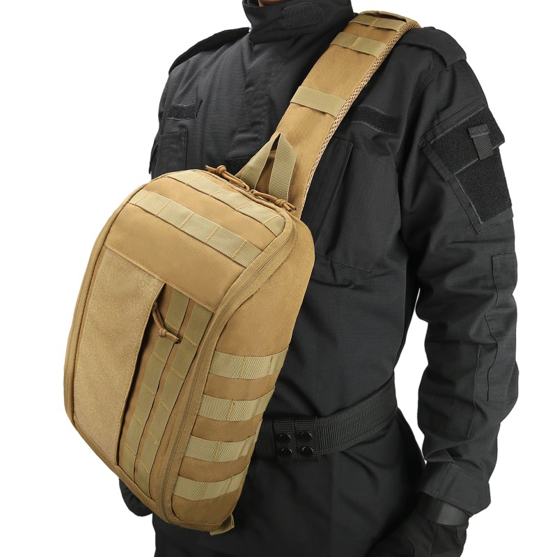 Tactical Sling Backpack Waterproof MOLLE Gun Holster Crossbody Chest Bag