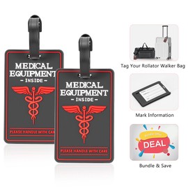 Hengme Rollator Travel Bag with 2 Medical Equipment Luggage Tag - Waterproof Wheelchair Bag for Folding Walker Wheelchair Transport Chair Portable Large Duffel Bag Carry Case(39" Lx16 Wx32 H)