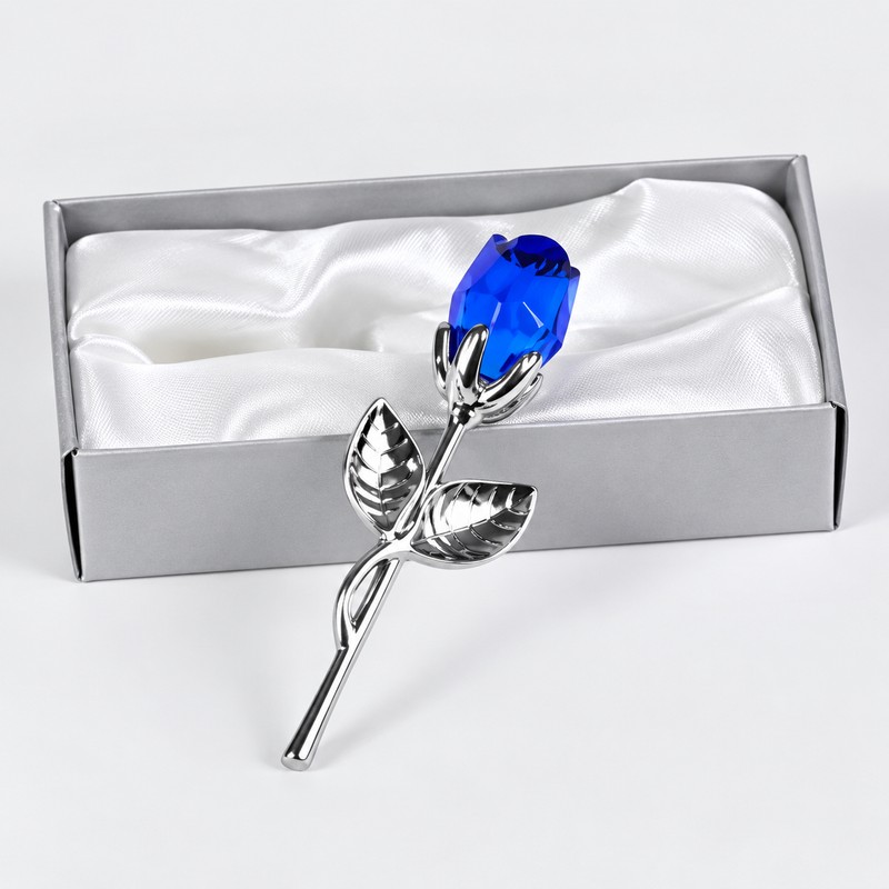 Crystal Glass Rose for Romantic Gifting – Elegant Artificial Flower