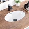 KDKSC Undermount Bathroom Sink 20.5"x15.4" Oval Undermount Sink White Ceramic